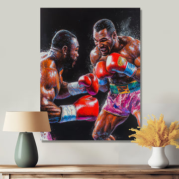 Red And Black Boxing Championship I - Sport Boxing Canvas Wall Art